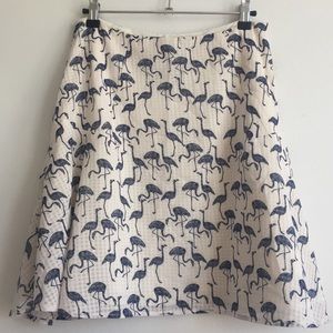 NWOT Anthro Flamingo Skirt